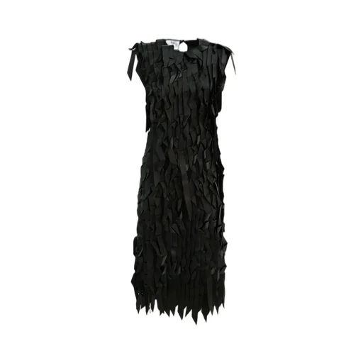 Fringed Detailed Sleeveless Mini Dress