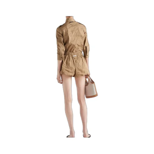 Crinkled Button-Up Poplin Shirt
