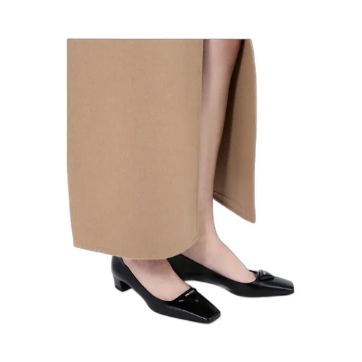 Triangle-Logo Square-Toe Pumps