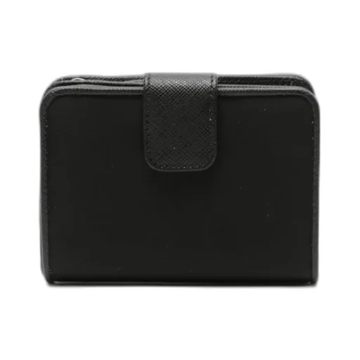 Enamel Triangle-Logo Bi-Fold Wallet