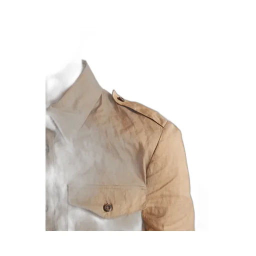 Crinkled Button-Up Poplin Shirt