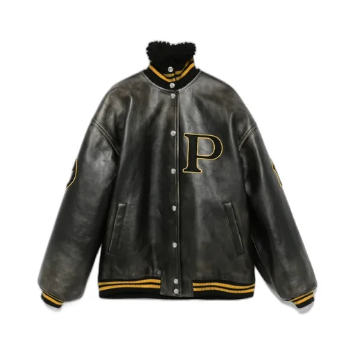 Button-Up Leather Jacket