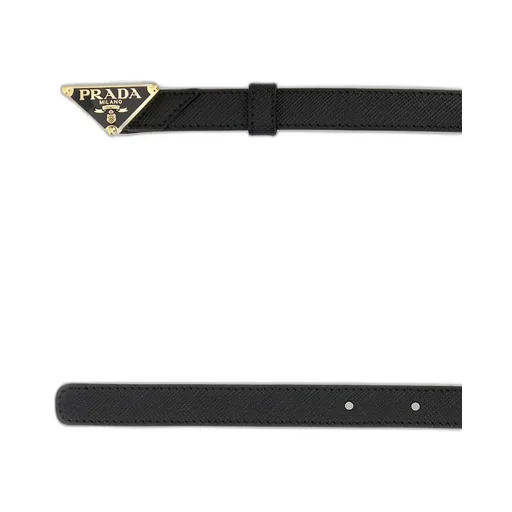 Triangle-Logo Buckle-Fastened Belt
