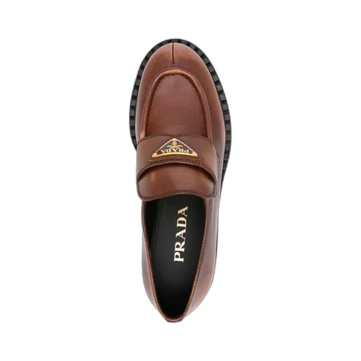 Triangle-Logo Slip-On Loafers