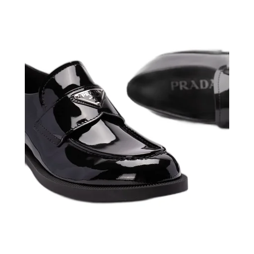 Triangle-Logo Slip-On Loafers