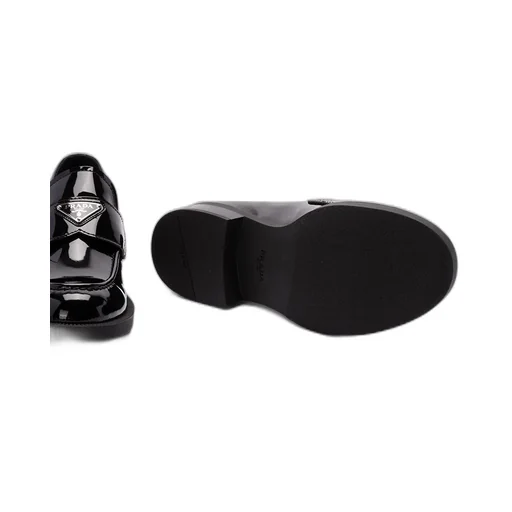 Triangle-Logo Slip-On Loafers