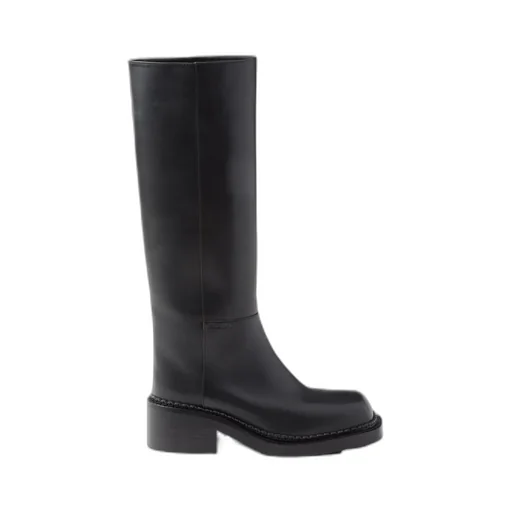 Square-Toe Knee-High Boots