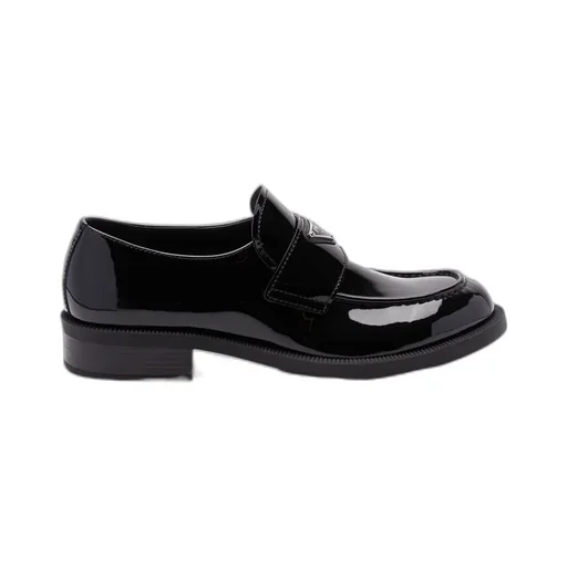 Triangle-Logo Slip-On Loafers