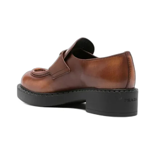 Triangle-Logo Slip-On Loafers