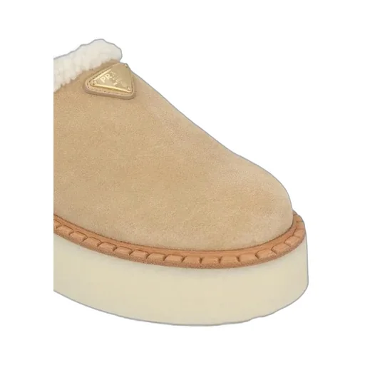 Enamel Triangle-Logo Slippers