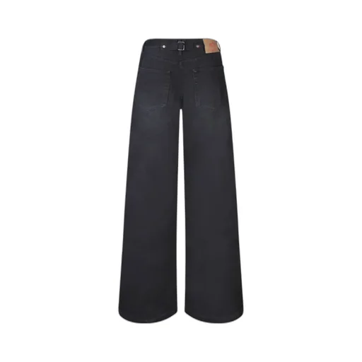 Logo-Triangle Wide-Leg Selvedge Jeans