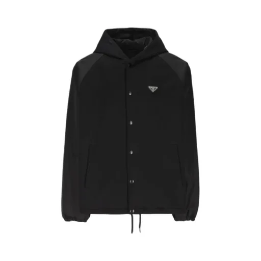 Logo Plaque Drawstring Jacket