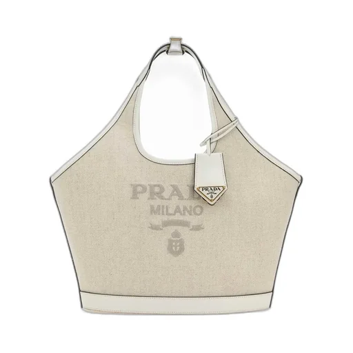 Logo Printed Medium Top Handle Bag