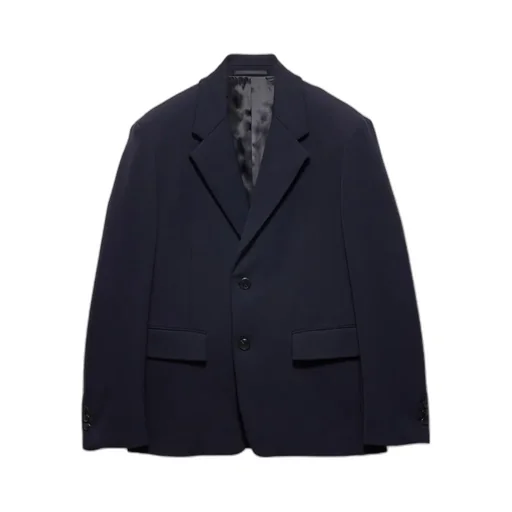 Single-Breasted Technical Gabardine Jacket