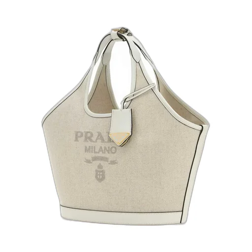 Logo Printed Medium Top Handle Bag