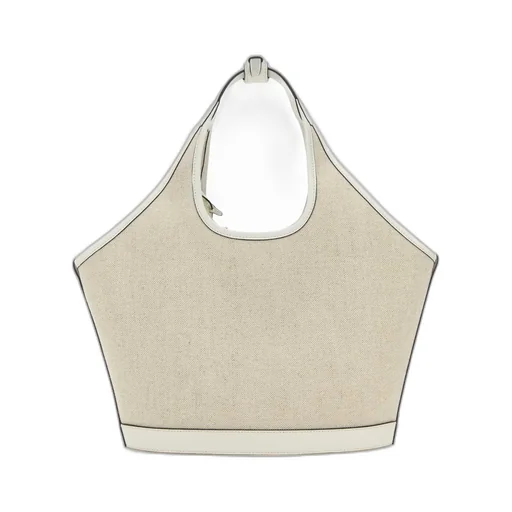 Logo Printed Medium Top Handle Bag