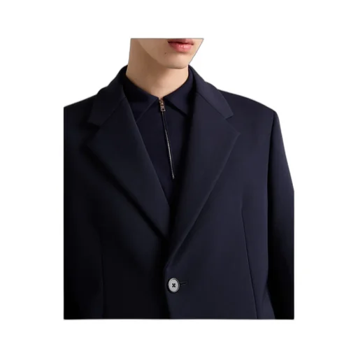 Single-Breasted Technical Gabardine Jacket