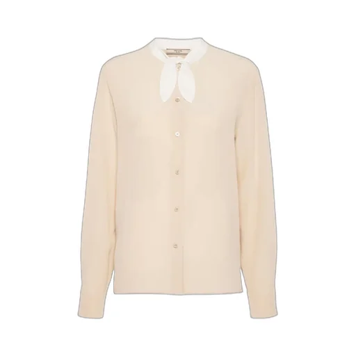Tie-Fastened Button-Down Shirt