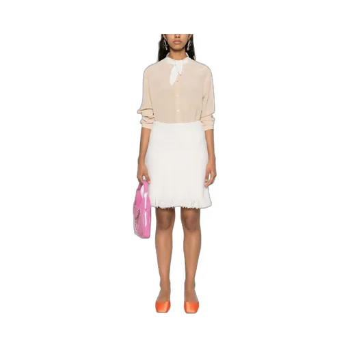 Tie-Fastened Button-Down Shirt