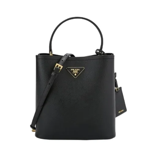 Double Saffiano Logo Plaque Tote Bag