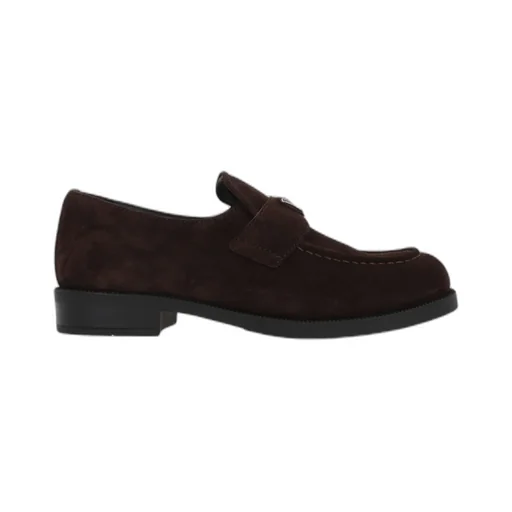 Triangle-Logo Slip-On Loafers