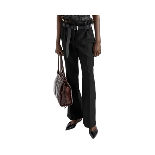 Belted Pleated Trousers