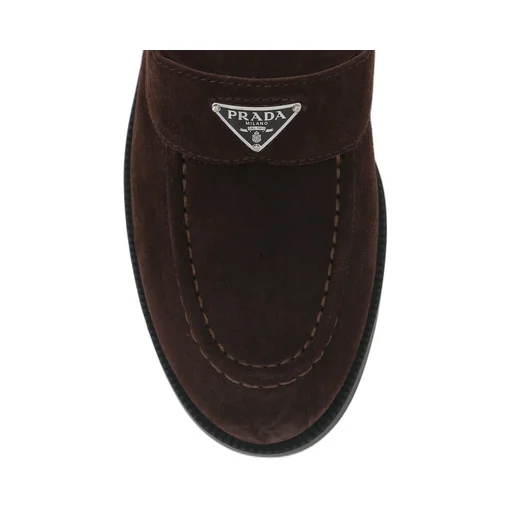 Triangle-Logo Slip-On Loafers