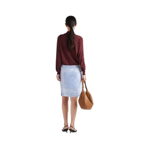 Checked Straight Hem Mini Skirt
