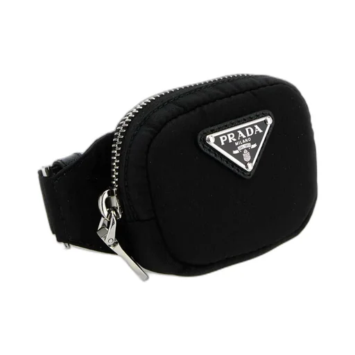 Triangle-Logo Zipped Key Tag
