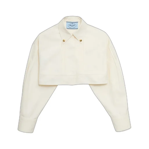Pintuck-Detail Cropped Jacket