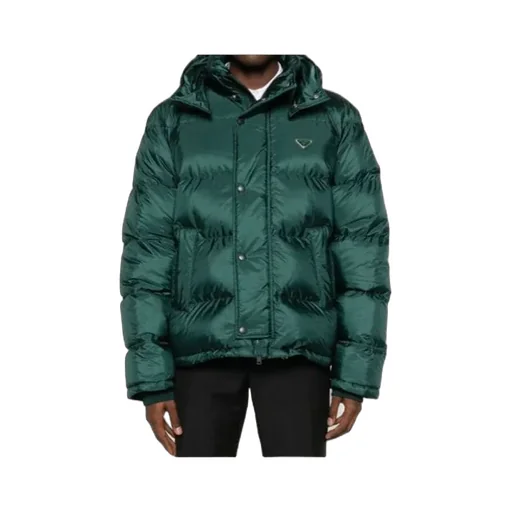 Triangle-Logo Padded Puffer Jacket