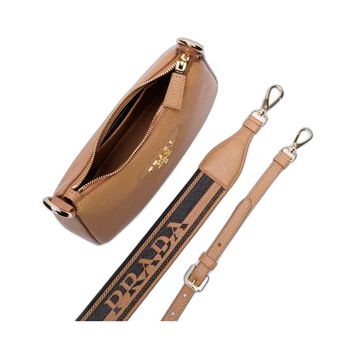 Logo-Lettering Leather Crossbody Bag