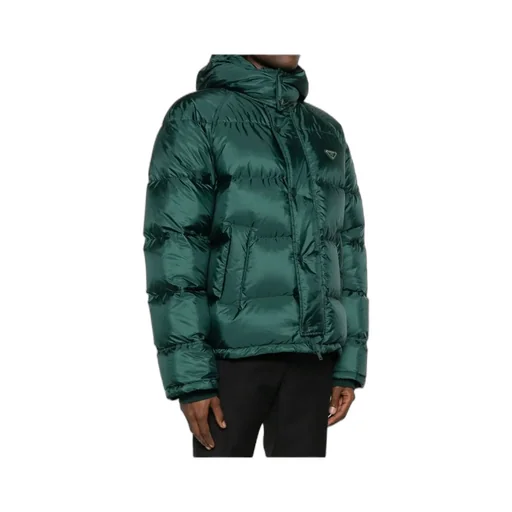 Triangle-Logo Padded Puffer Jacket