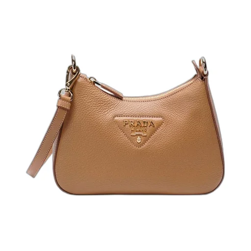Logo-Lettering Leather Crossbody Bag