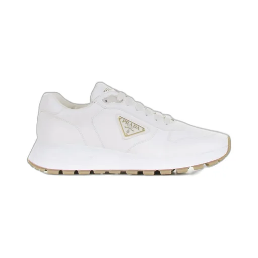 Triangle-Logo Lace-Up Sneakers