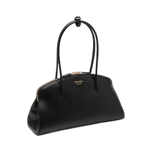 Logo-Detailed Zipped Shoulder Bag