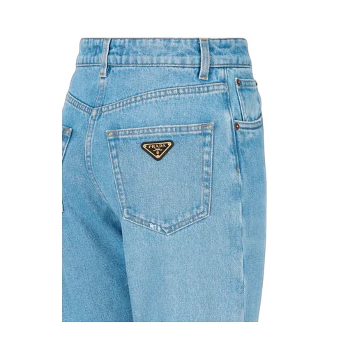 Logo Plaque Straight Leg Jeans