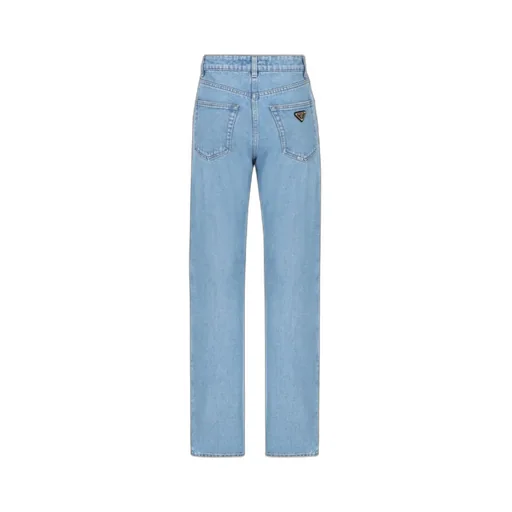 Logo Plaque Straight Leg Jeans