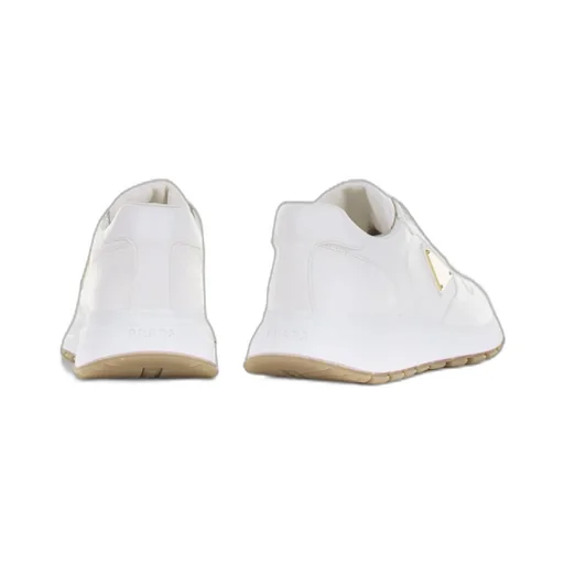 Triangle-Logo Lace-Up Sneakers
