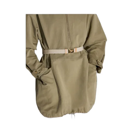 Half-Zipped Drawstring Jacket