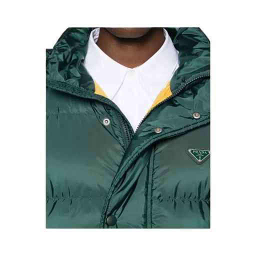 Triangle-Logo Padded Puffer Jacket