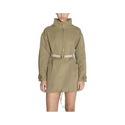 Half-Zipped Drawstring Jacket