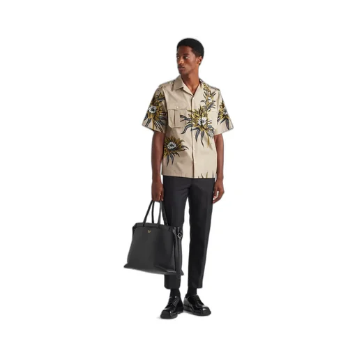 Pattern-Printed Short-Sleeved Shirt