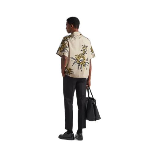 Pattern-Printed Short-Sleeved Shirt