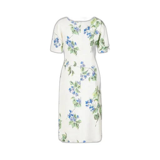 Floral-Print Twill Dress