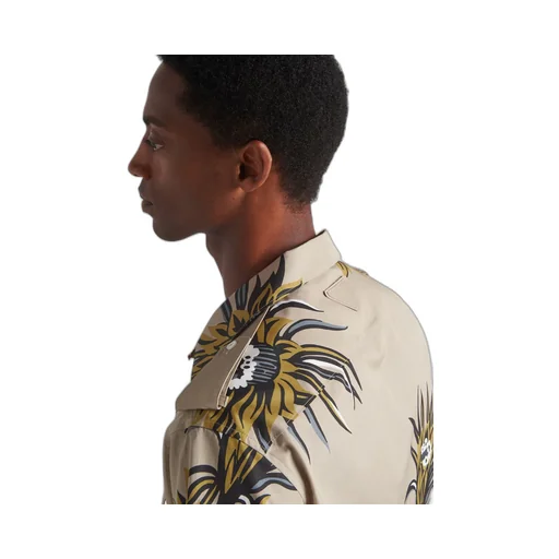 Pattern-Printed Short-Sleeved Shirt