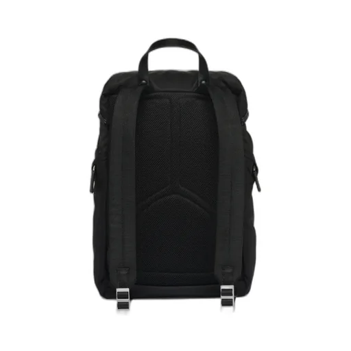 Re-Nylon And Brushed Leather Backpack