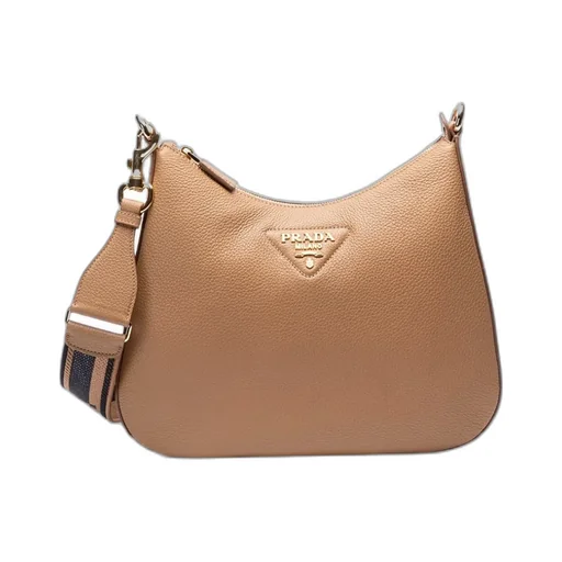 Logo Plaque Zipped Shoulder Bag