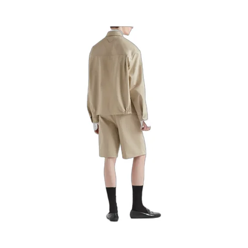 Pleated Knee-Length Shorts