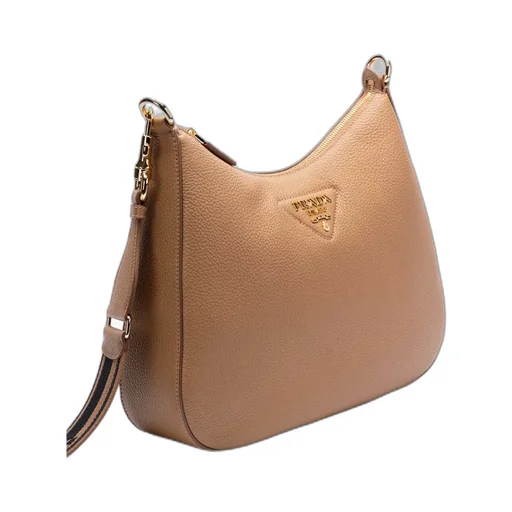 Logo Plaque Zipped Shoulder Bag